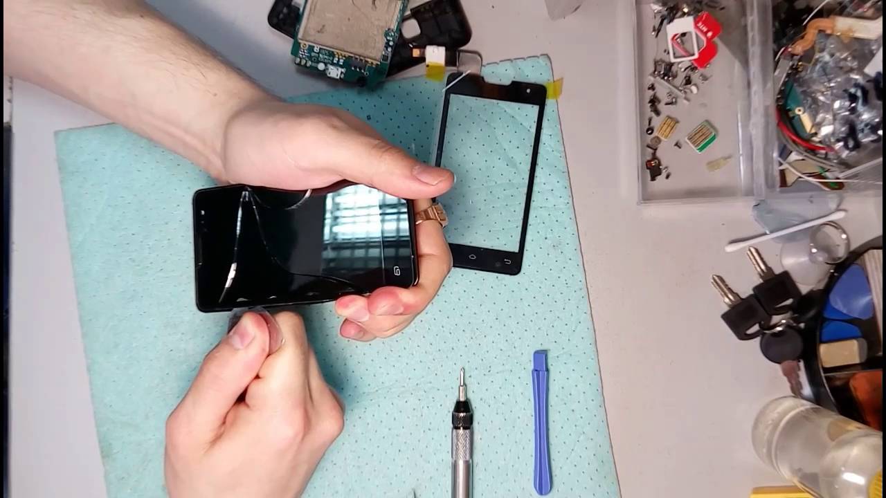 Замена тачскрина на DNS S4003 версия 1 сенсорное стекло