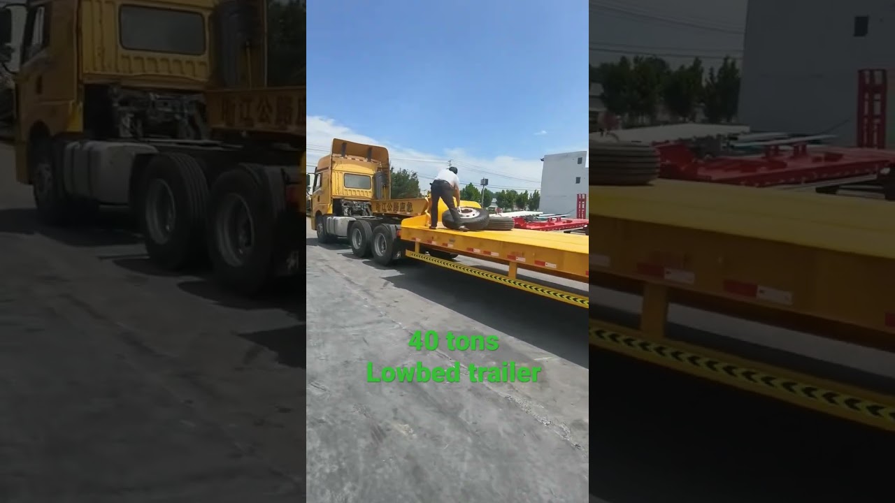 China 2 axle 40 tons Lowbed trailer for sale price