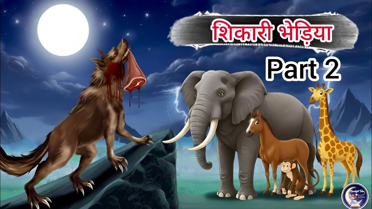 शिकारी भेड़िया Part 2 जिसने डर फैलाकर पूरा जंगल तबाह कर दिया | bacho ki khani | moonlight tales 99 