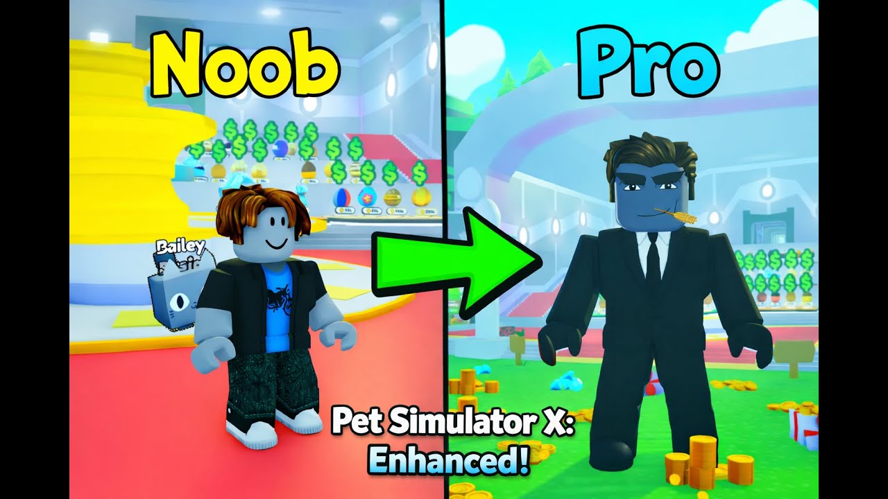 Went From Noob To Pro In Pet Simulator X: Enhanced Roblox! Unlocked Dominus Area !