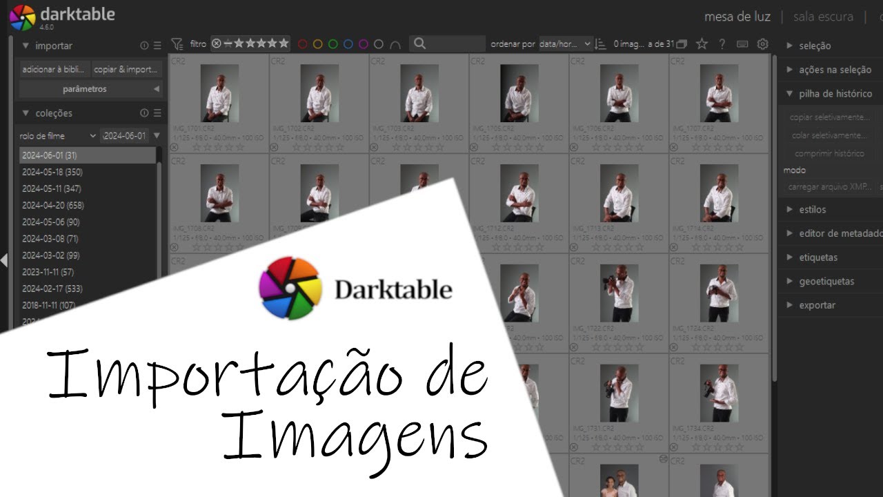 Curso de Darktable - Importação de imagens (Aula 11)