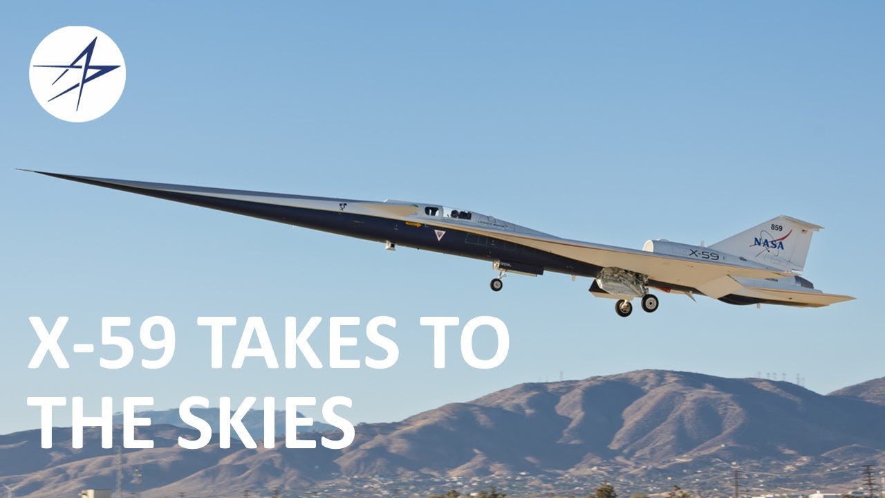 X-59 поднимается в небо