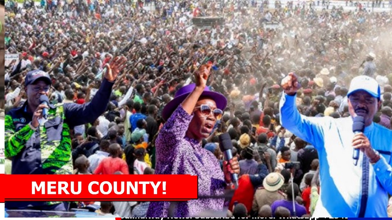 LIVE: Gachagua, Kalonzo and other united opposition Mega Rally in Meru Town to populatrise Wantam!