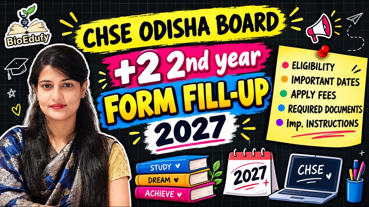📢CHSE ODISHA +2 2nd YEAR COUNCIL EXAM Form Fill-Up 2027 NOTICE RELEASED | DATE | FEES | INSTRUCTIONS