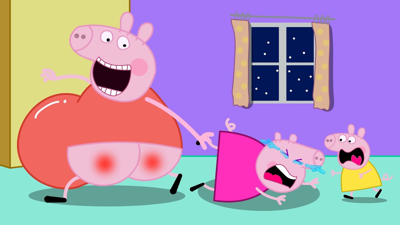 The house is unstable!? Peppa's Fat Aunt Stays Away from George \\\ Peppa Pig Funny Animation