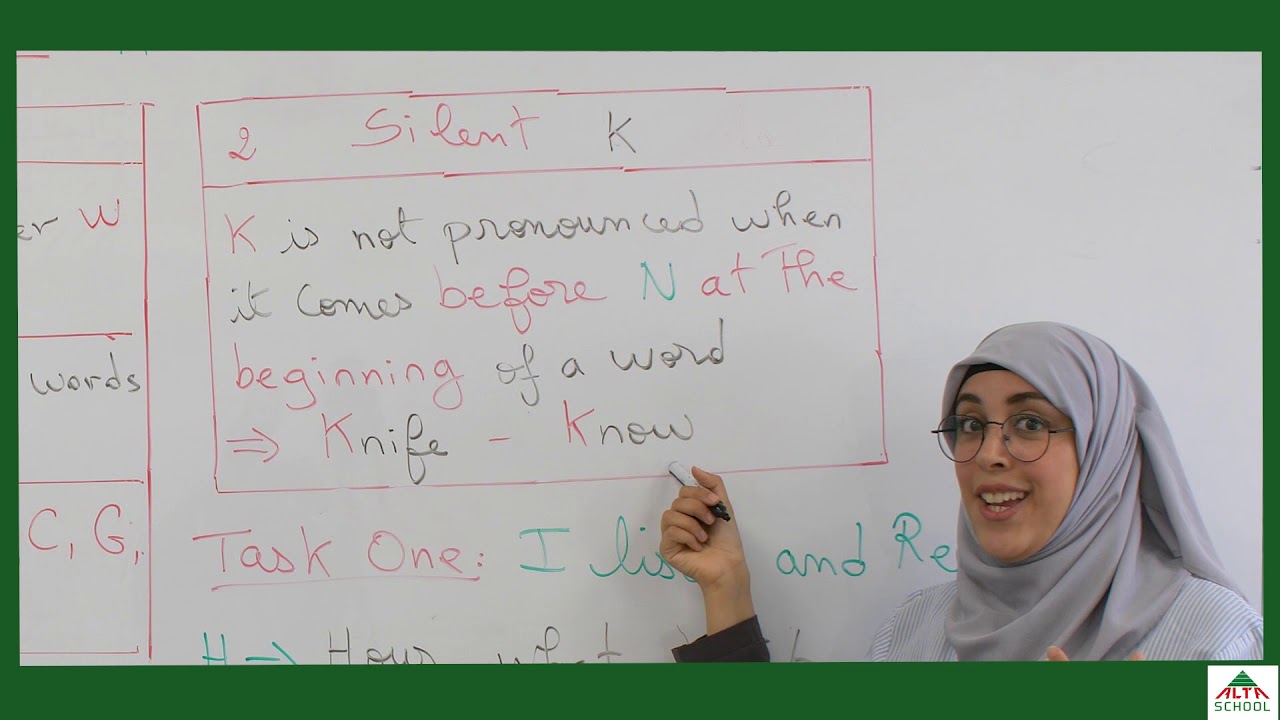 Mme Hemaz - cours d'anglais 'silent letters - 3ème année moyenne