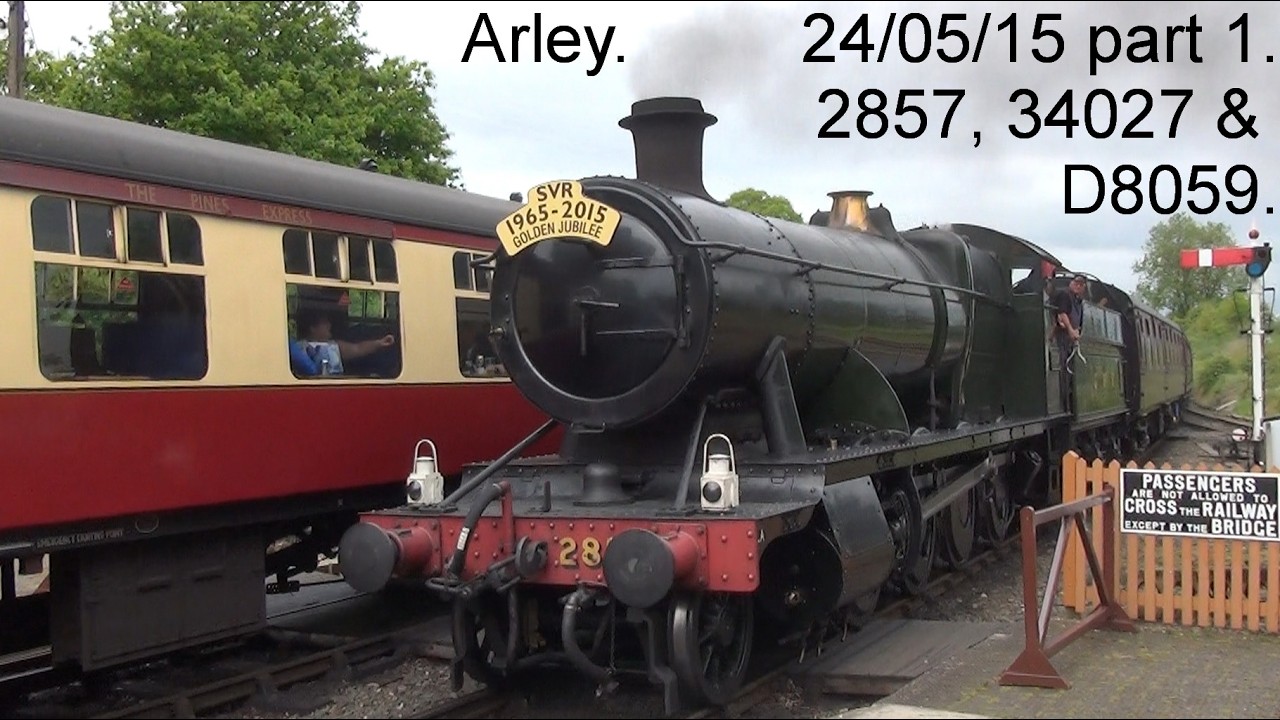 Old videos from 2015. 2857, 34027 & D8059. Arley, 24/05/15. Part 1. Also view of TMD framework.