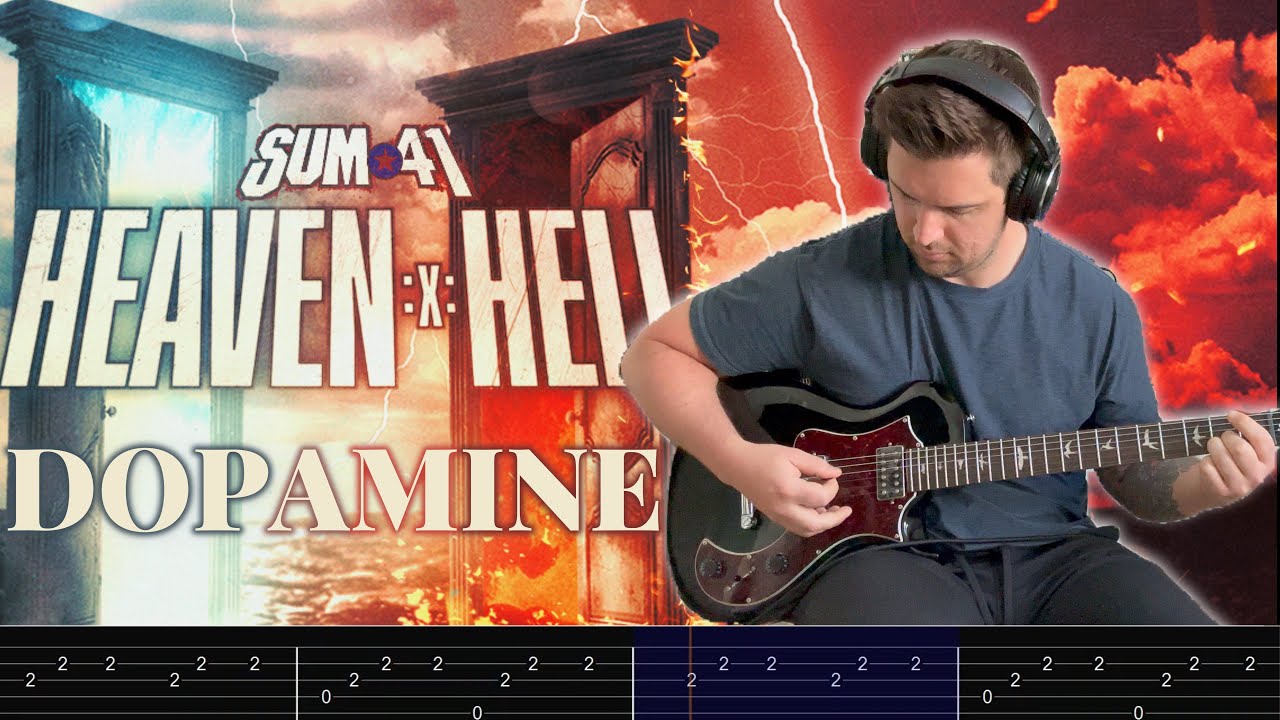 Dopamine (Sum 41) - Guitar Cover With on Screen Tabs!