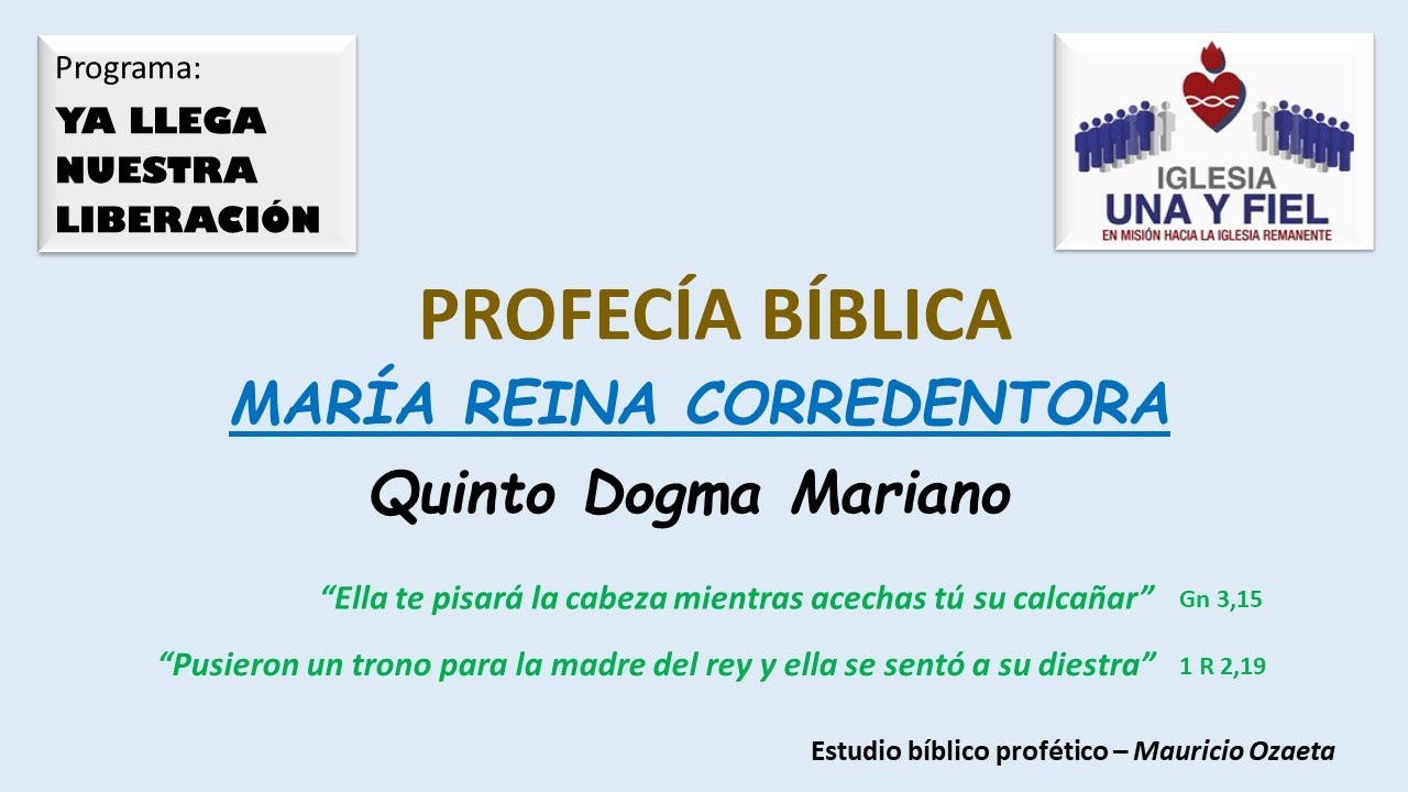 Ya llega nuestra liberación - MARÍA REINA CORREDENTORA