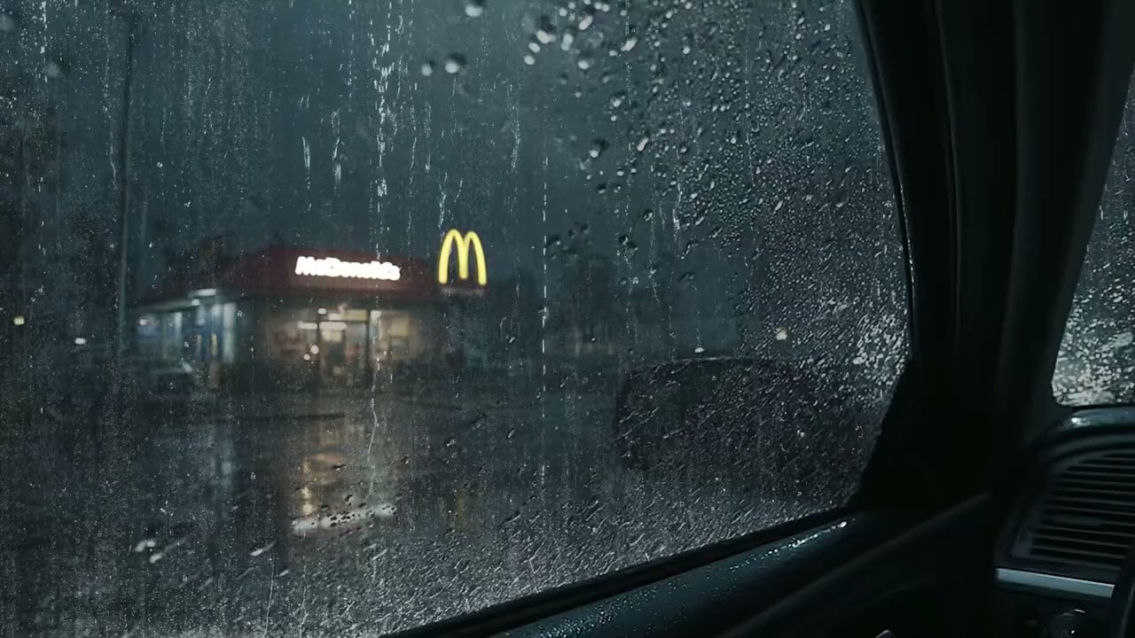 Heavy Rain from a Stationary Car Window - Relaxing Sounds for Insomnia, Studying, Stress Relief