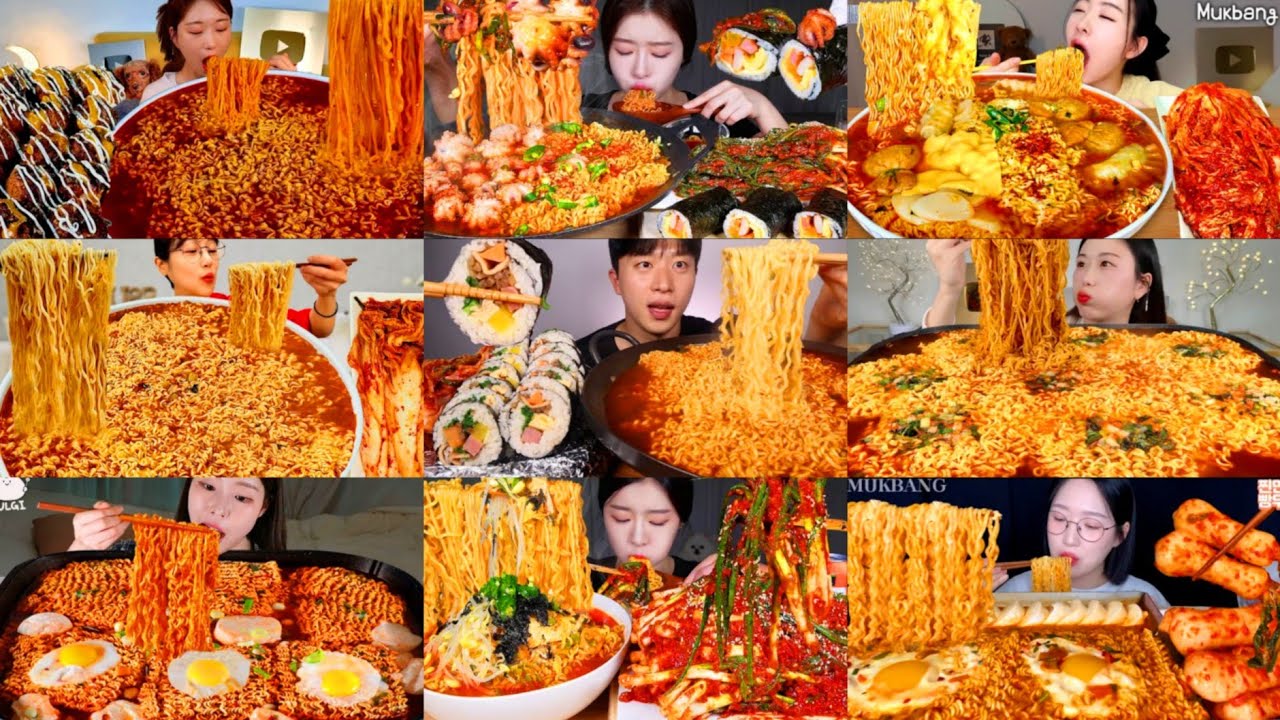 EXTREME SPICY RAMEN NOODLES MUKBANG COMPILATION * HOT SPICY NOODLES SOUP EATING SHOW ASMR SOUND