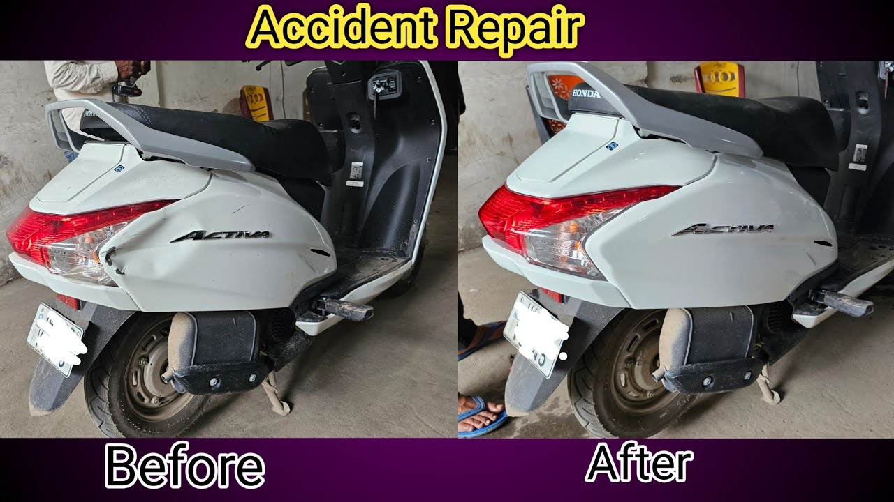 Activa 6G Rear Body & Backlight Replacement | Denting Painting 