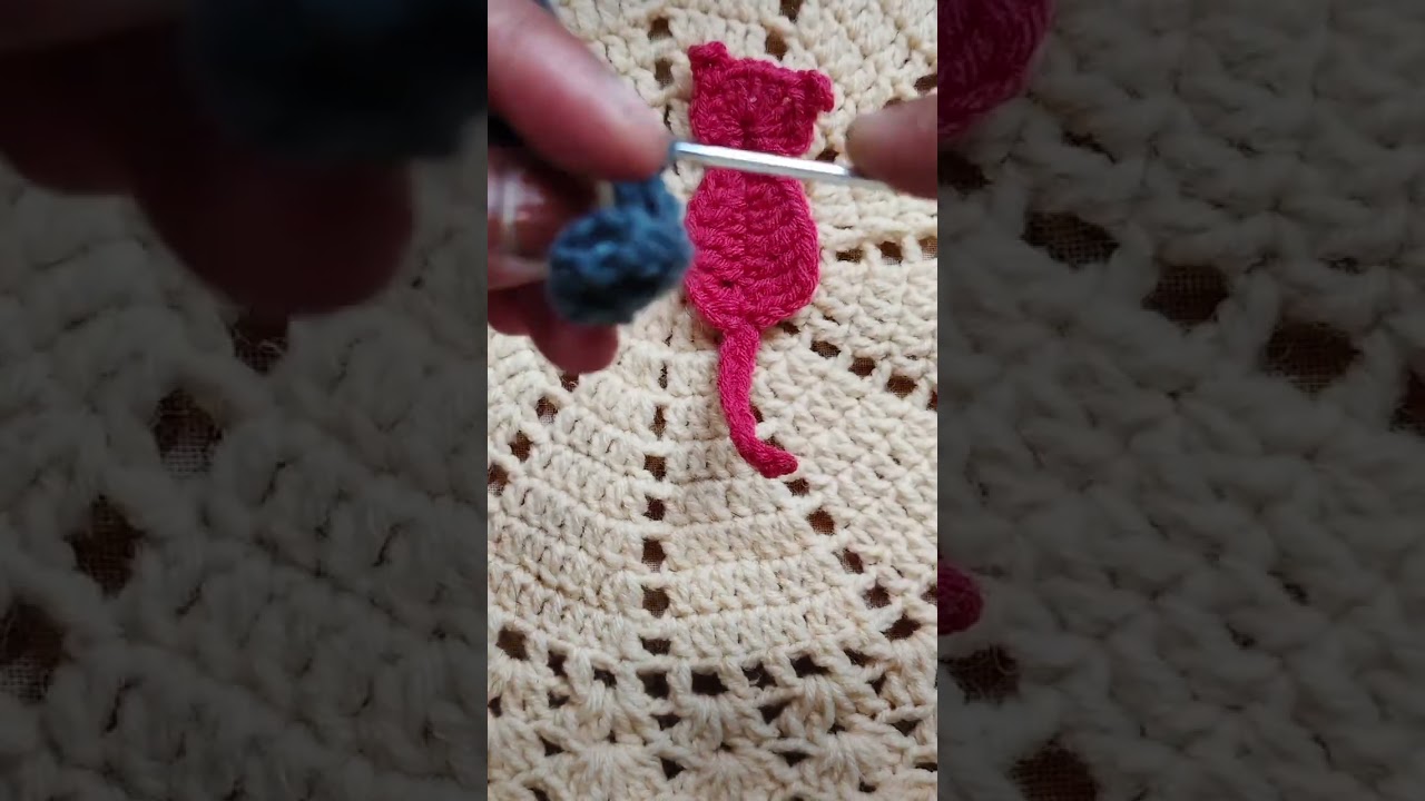 So cute cat pattern tutorial 🧶👌.                #crochet #tutorial 