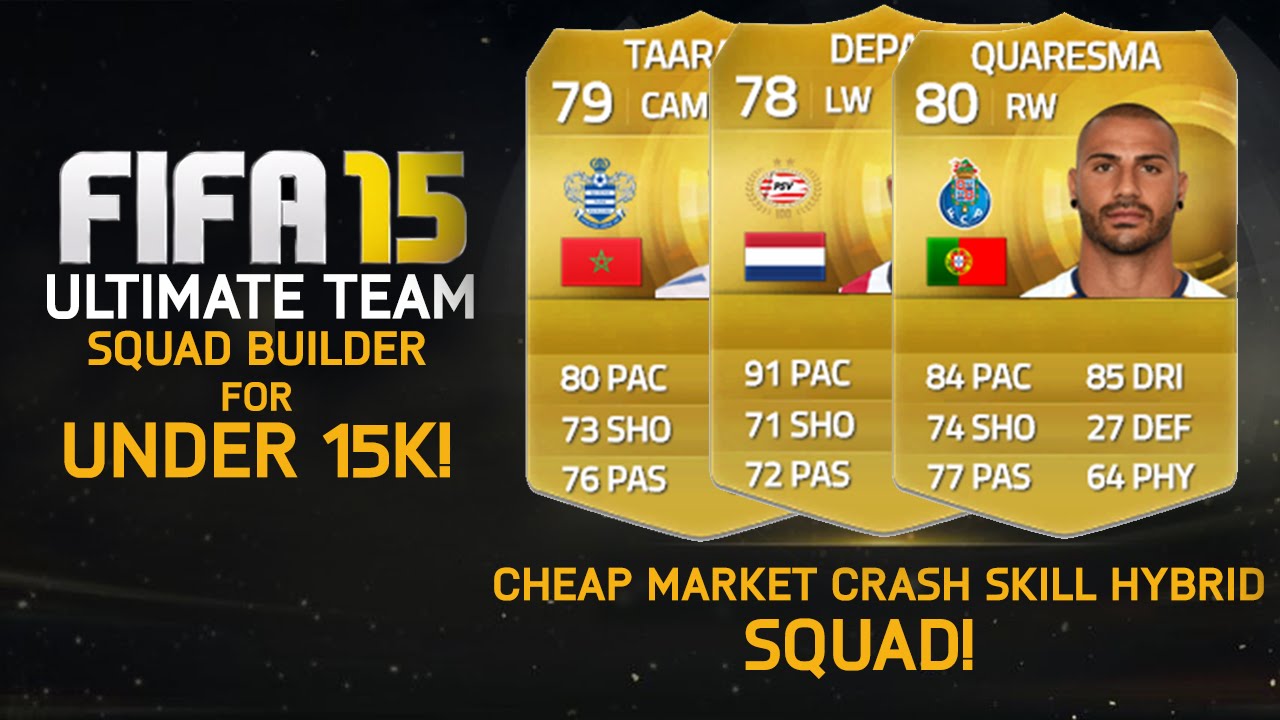 FIFA 15 | CHEAP MARKET CRASH SKILL HYBRID TEAM for UNDER 15k! Squad Builder #43