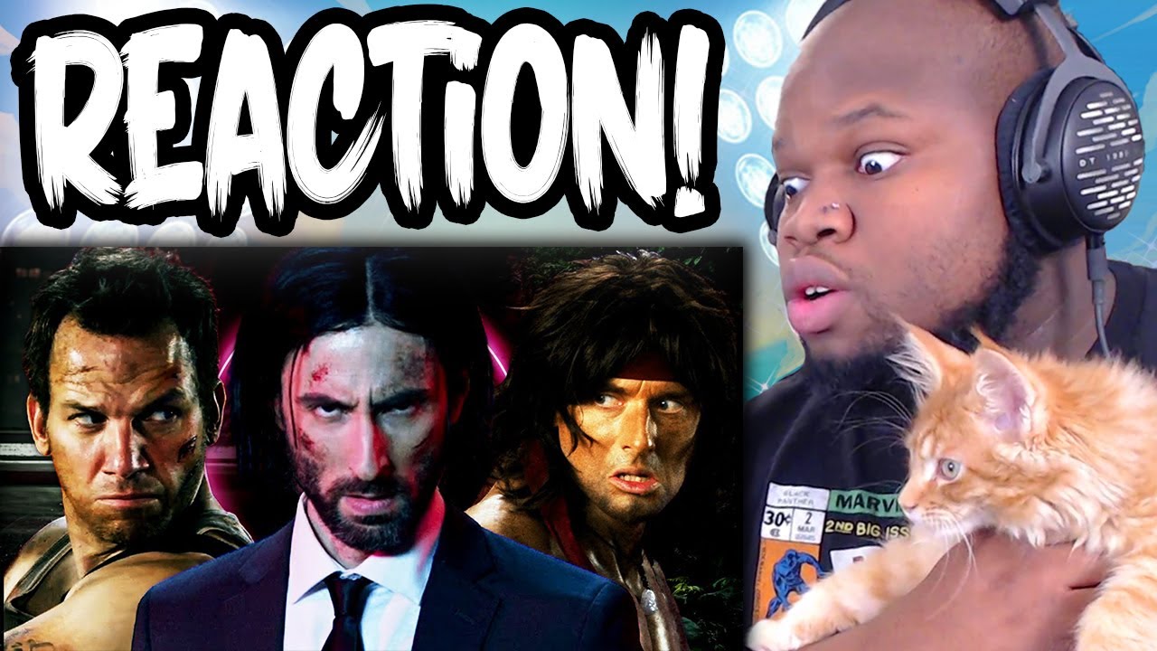 John Wick vs John Rambo vs John McClane [REACTION] Epic Rap Battles Of History