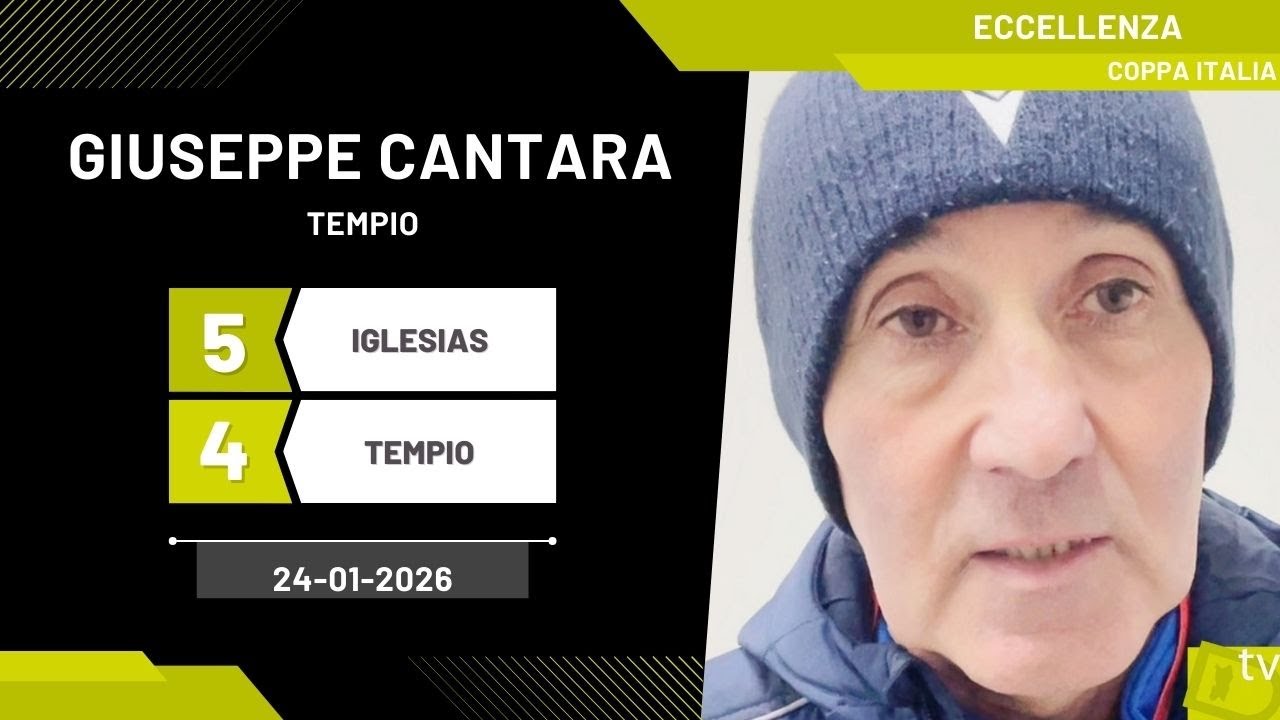Giuseppe Cantara, allenatore Tempio 24 01 2026   Diario Sportivo