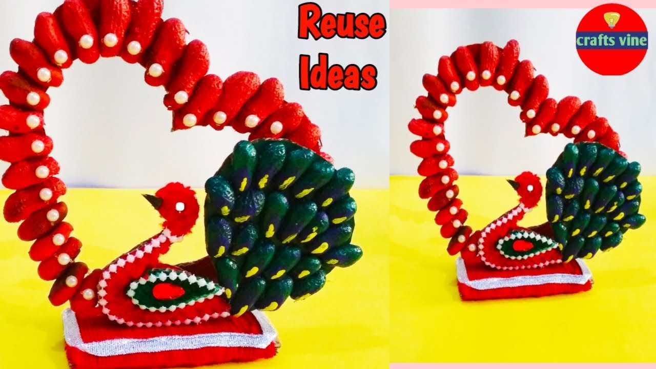 Best out of waste peanut shell ||home decoration|| handmade things||Crafts Vine