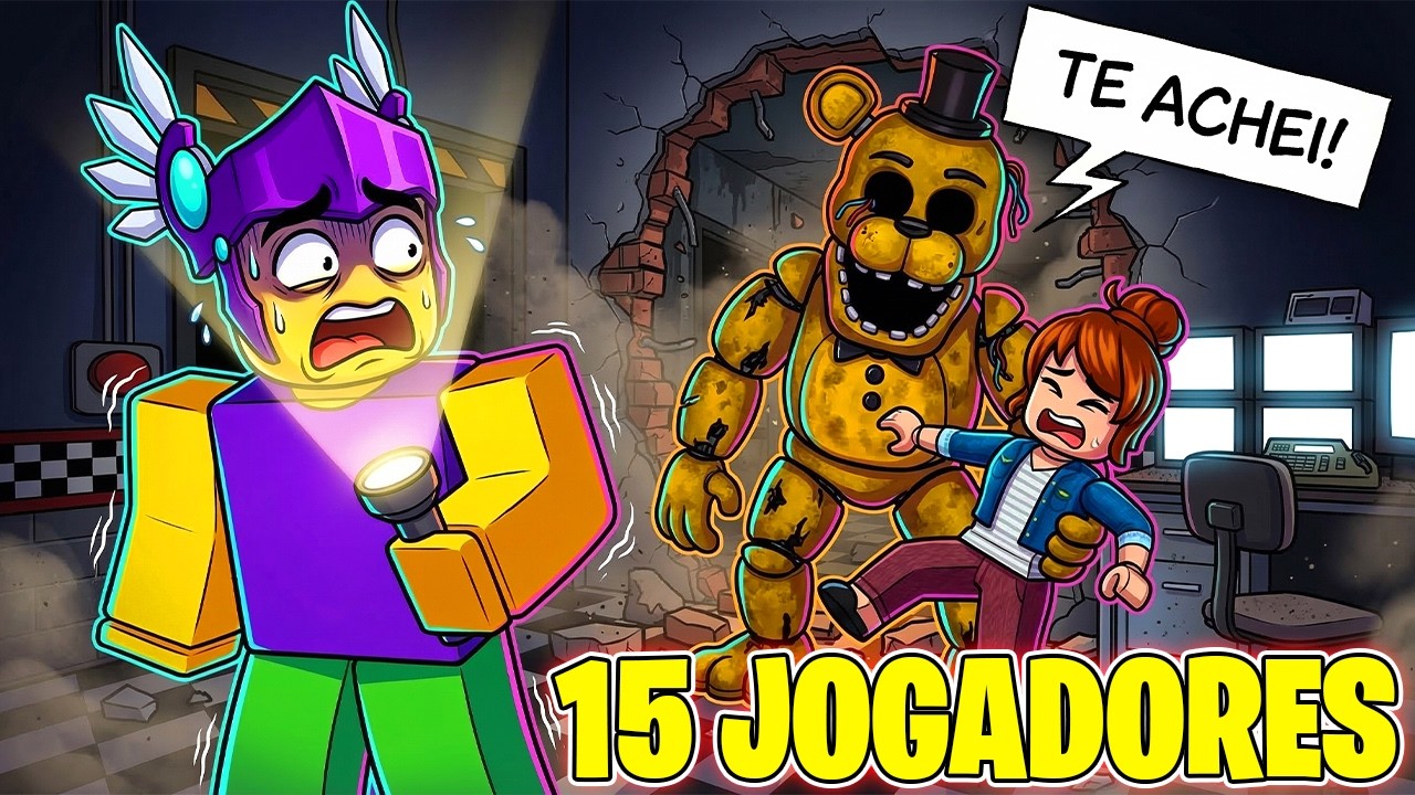 Sobrevivi com 15 JOGADORES Aleatórios em FNAF Eternal Nights!