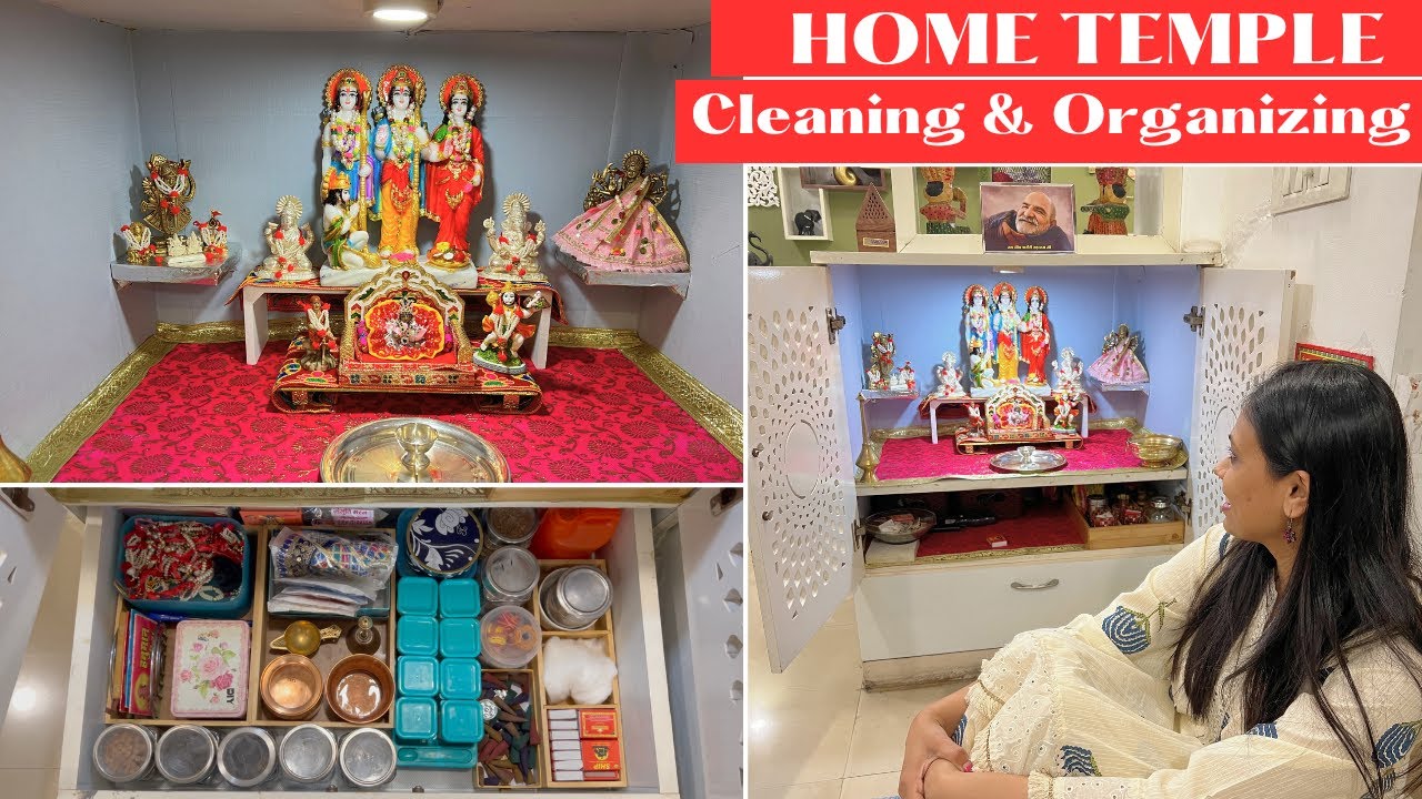 Home MANDIR Cleaning & Organizing | Monthly Temple Cleaning and Organizing Routine |