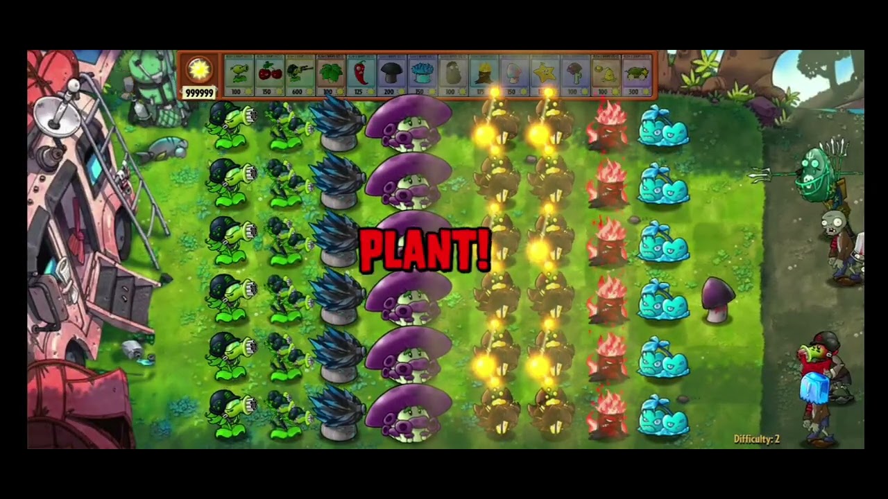 Plants vs Zombies Fusion Odyssey: Survival (Endless) #2 gameplay 