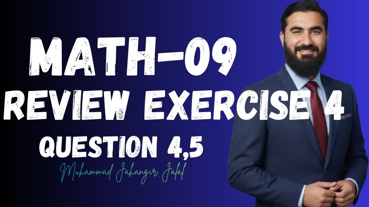 9th Class Math Chapter 4 Review Exercise Q4 & Q5 | Word Problems Using Factorization | MathLab281
