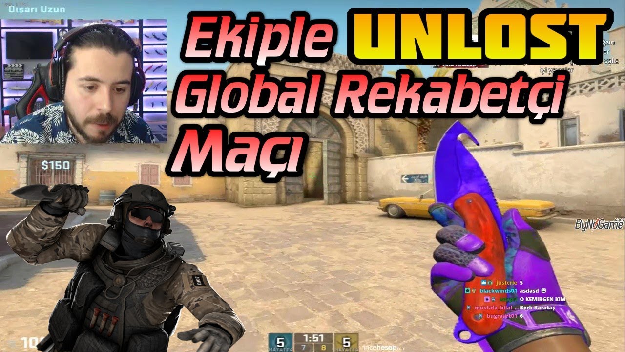 UNLOST EKİPLE CS GO REKABET&Ccedil;İ GLOBAL MA&Ccedil;I DUST 2 (01.02.2018)