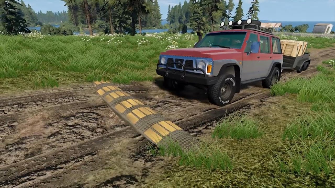 Cars vs Speed bumps Compilation #379 BeamNG.drive | BeamNG-Cars TV live 8
