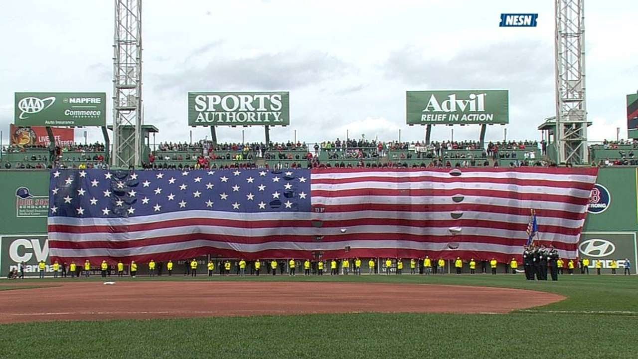 Anthem, ceremony in Boston