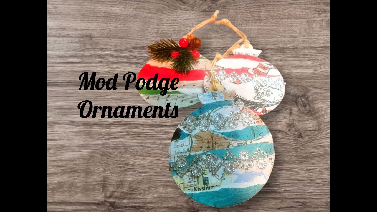 Easy Mod Podge Ornaments Holiday DIY You'll Love