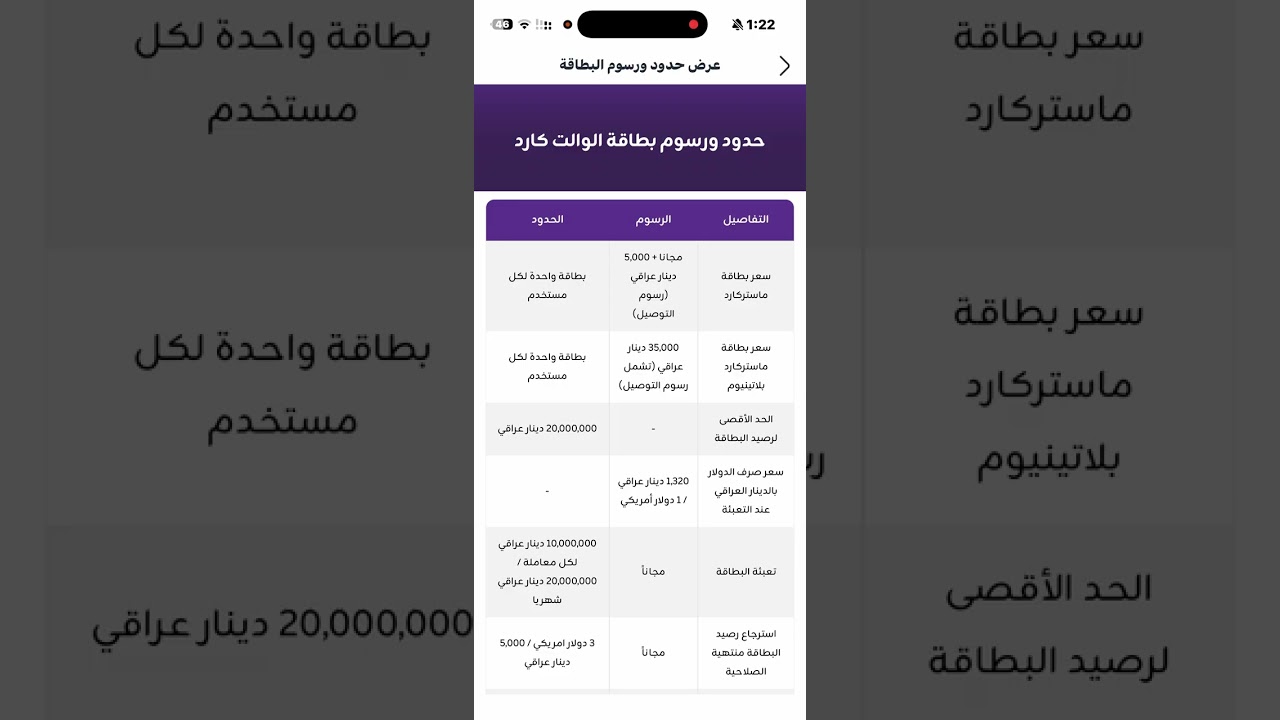 رسوم وسقف بطاقة ماستر كارد من زين كاش والتحويل من البطاقة الى المحفظة 