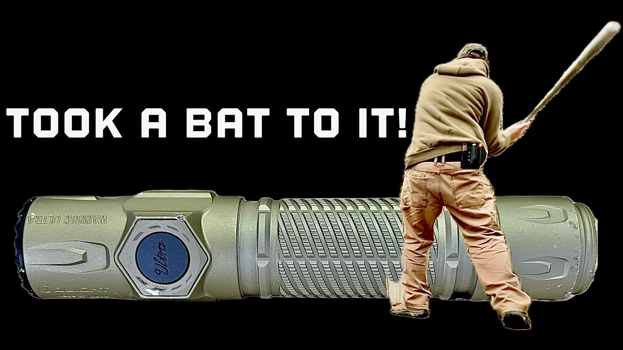 Olight Warrior Ultra torture test : I seriously had to take a bat to it and slam it