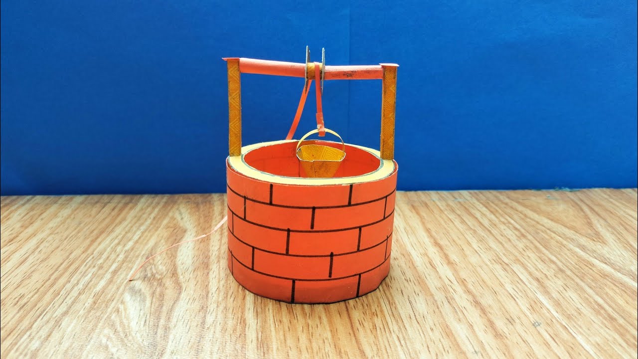 How to make paper water well || Easy And Beautiful water well diy water well