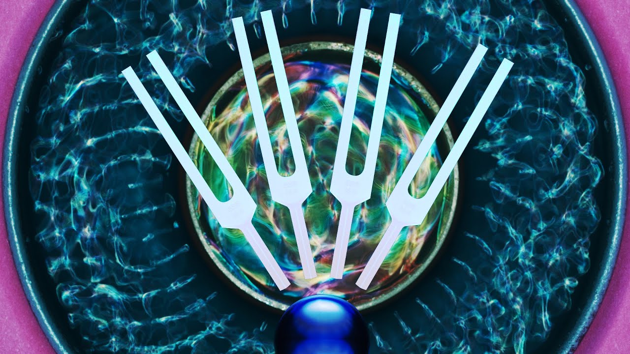TUNING FORK SOUNDBATH - SOLFEGGIO 963Hz-852Hz-741Hz-639Hz - 3.76Hz BINAURAL