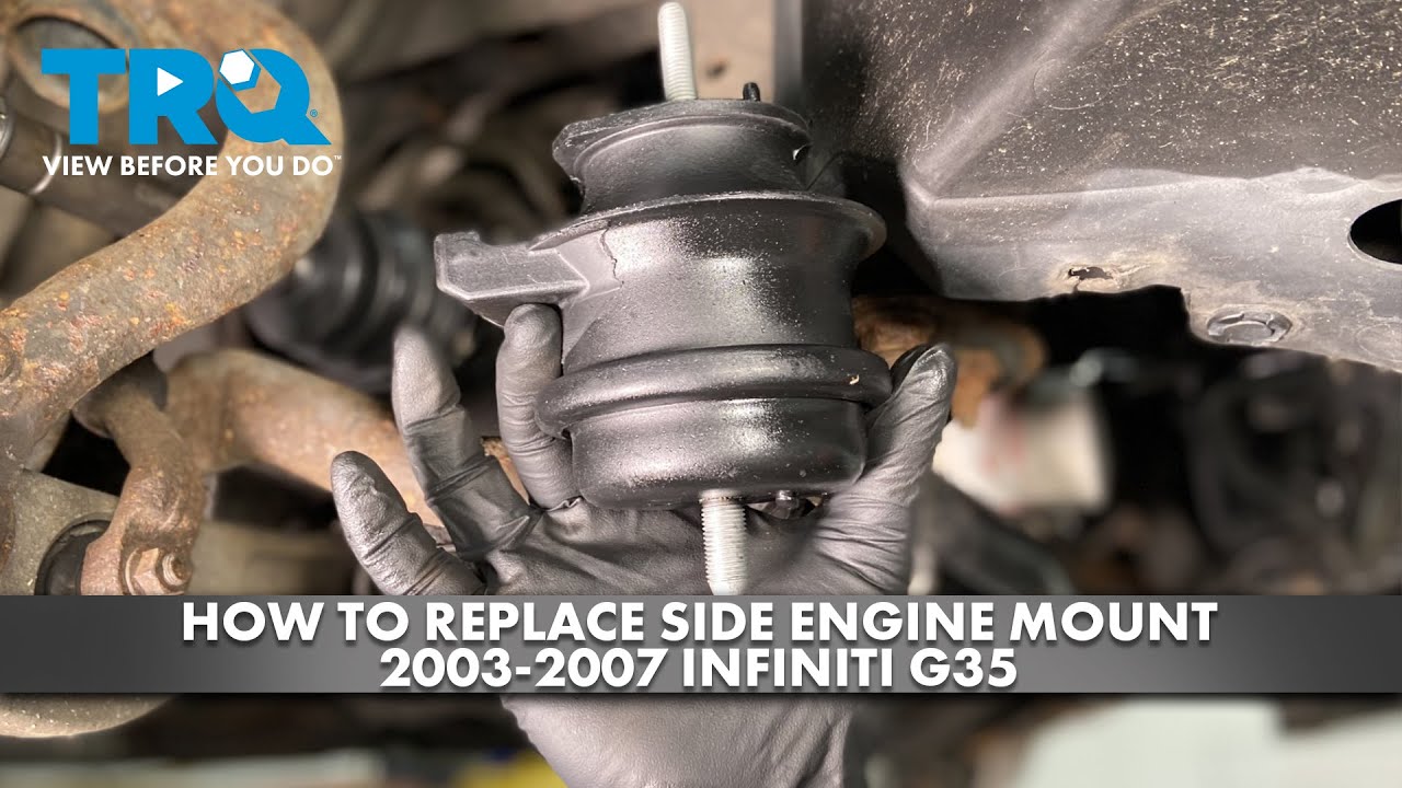 Как заменить боковую опору двигателя Infiniti G35 2003-2007