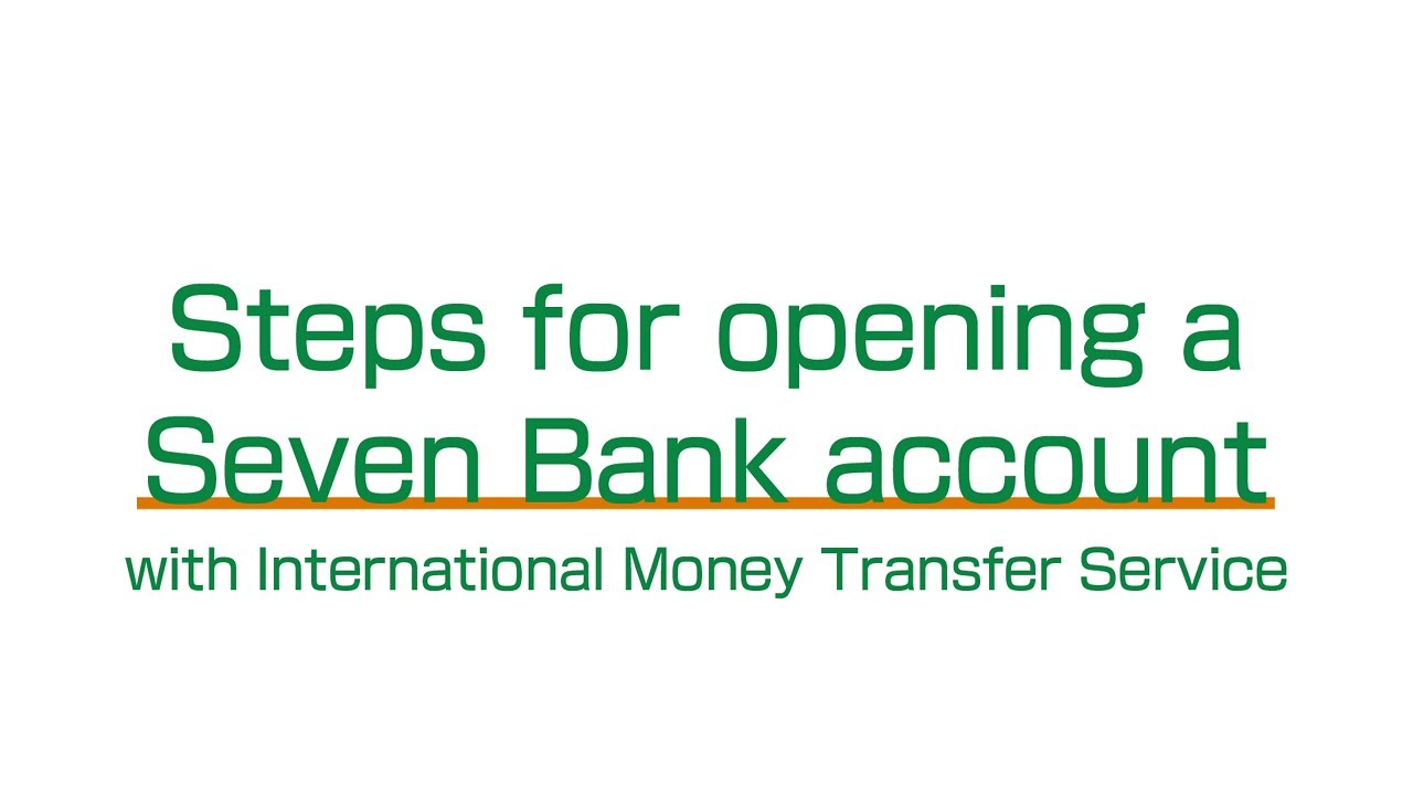 [English] Opening an account with International Money Transfer Service