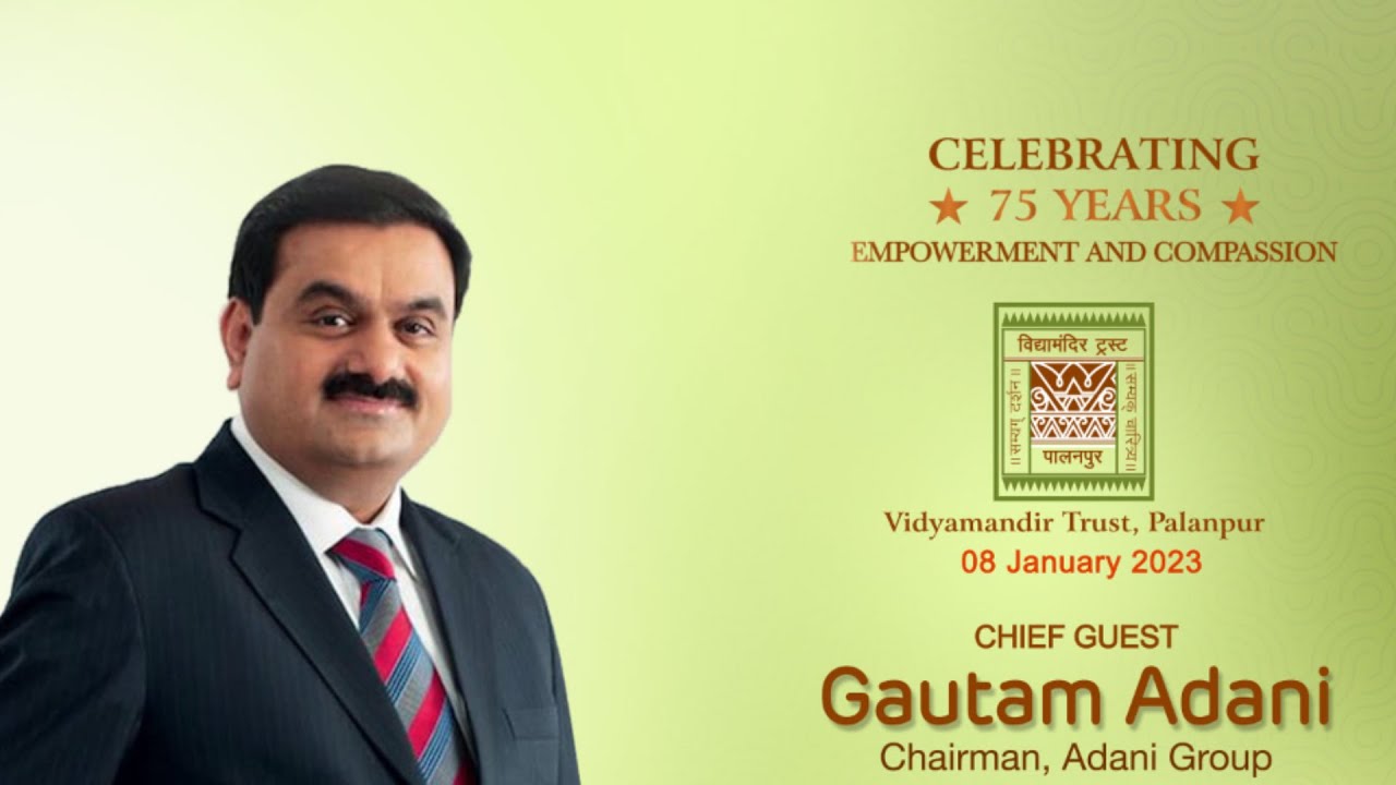 LIVE: Celebrating 75 Years of Empowerment and Compassion, Vidya Mandir Trust Palanpur | Gautam Adani