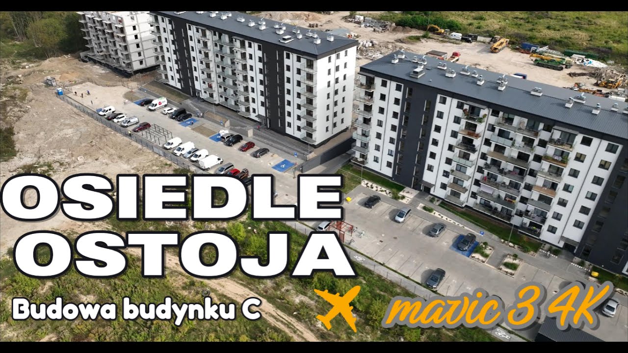 Osiedle Ostoja - Olsztyn |  Budowa budynku C | widok z drona | Mavic 3 4K