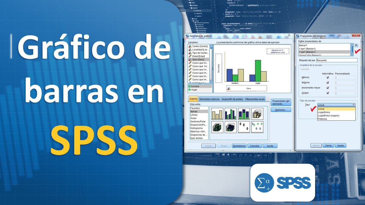 Gráfico de barras en SPSS