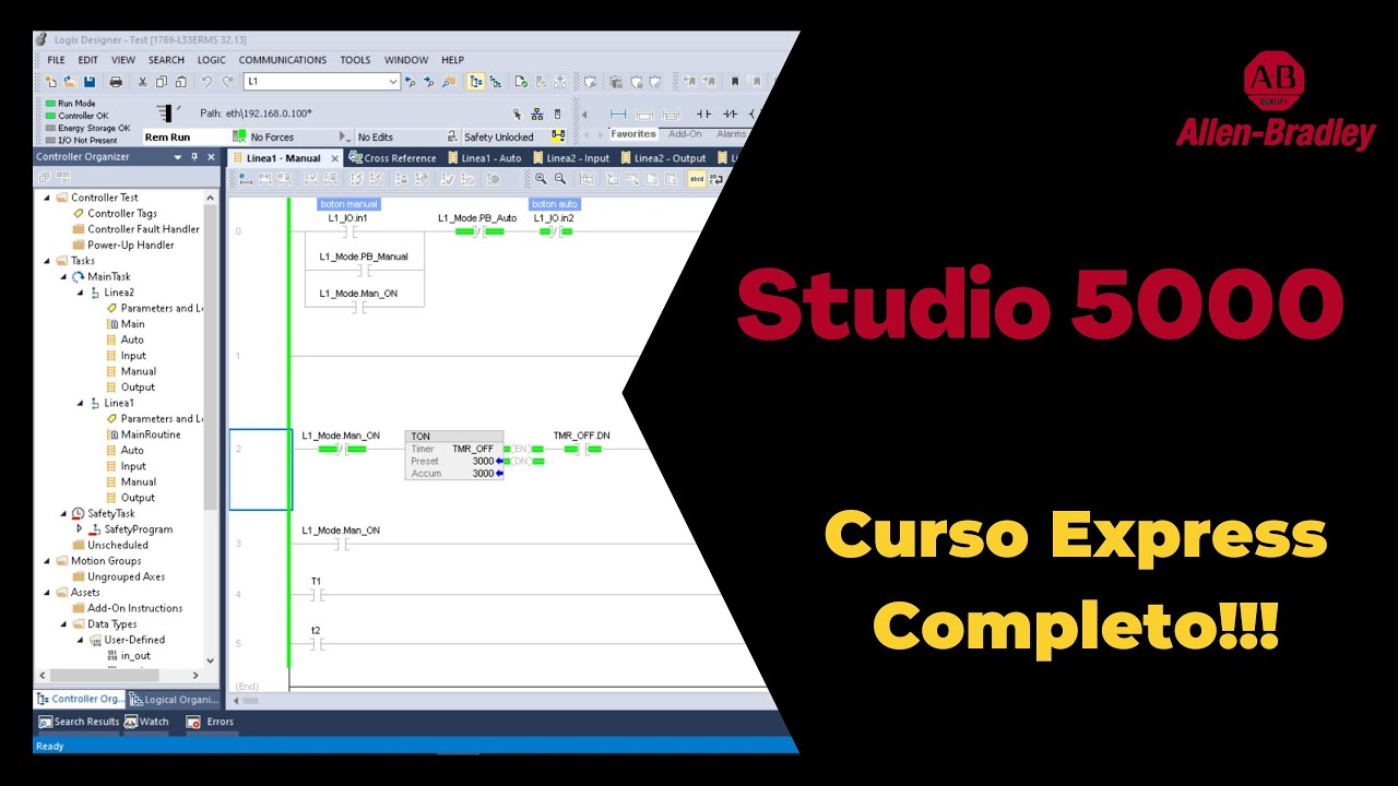 💻 STUDIO 5000 || Curso EXPRESS 🚀 PLC Allen Bradley || Logix Designer