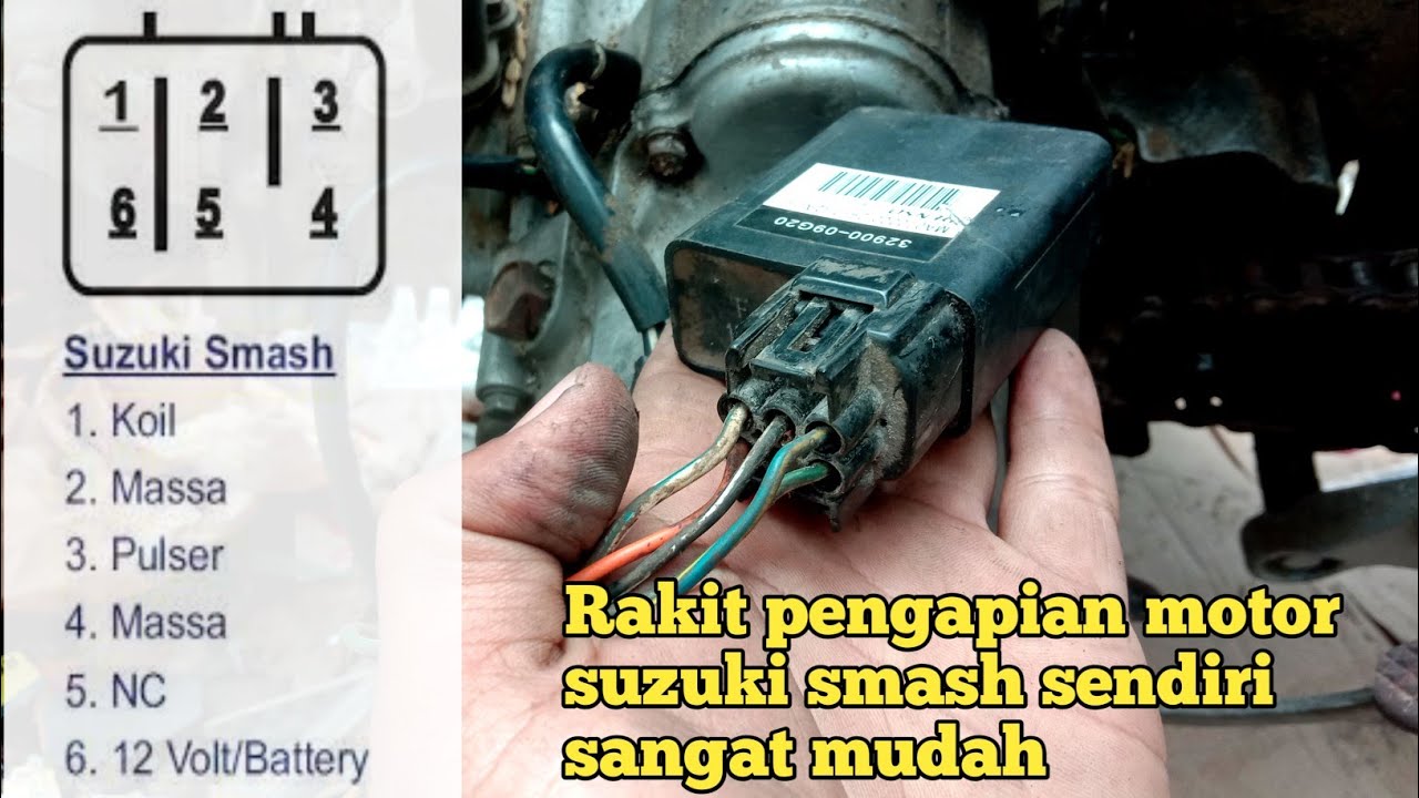 JALUR SOCKET CDI SMASH // PENGAPIAN MOTOR SUZUKI SMASH MUDAH DI PAHAMI