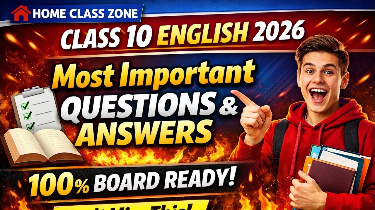Class 10 English 2026 🔥 Most Important Questions & Answers | 100% Board Ready | Don't Miss This!