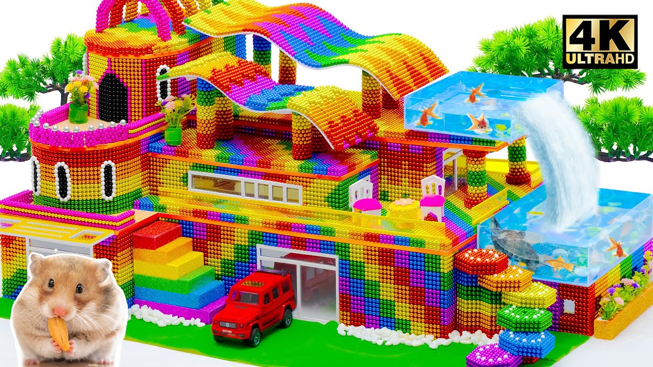 ASMR With LEGO 💖 Build Biggest House And Infinity Swimming Pool