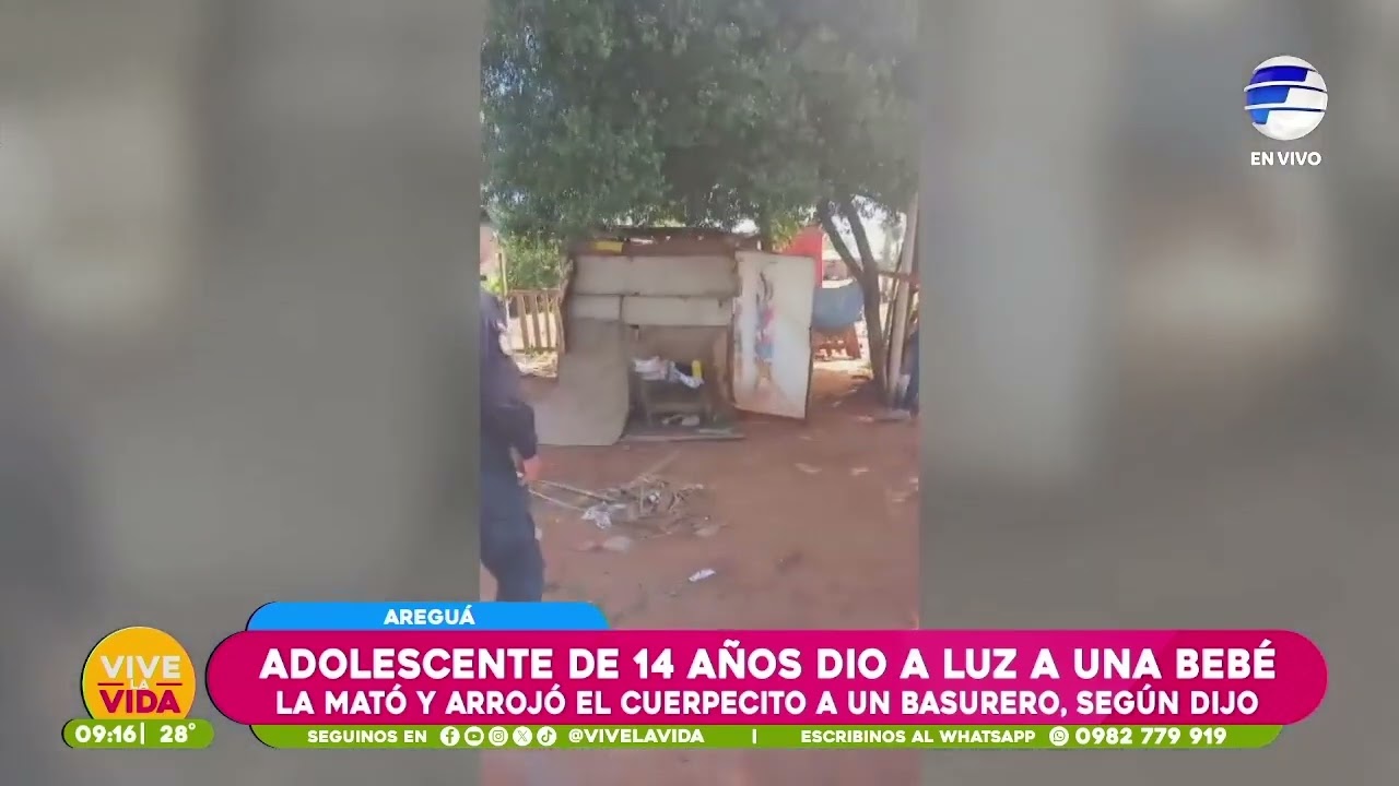 En Areguá, adolescente de 14 años dió a luz a una bebé, la m4tó y 4rrojo el cuerpecito a un basurero