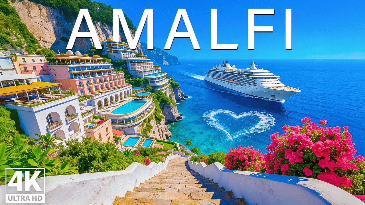 4K Amalfi Coast 2026 🇮🇹 Mediterranean Cliffs & Colorful Villages Aerial Views Deep House Chill Music