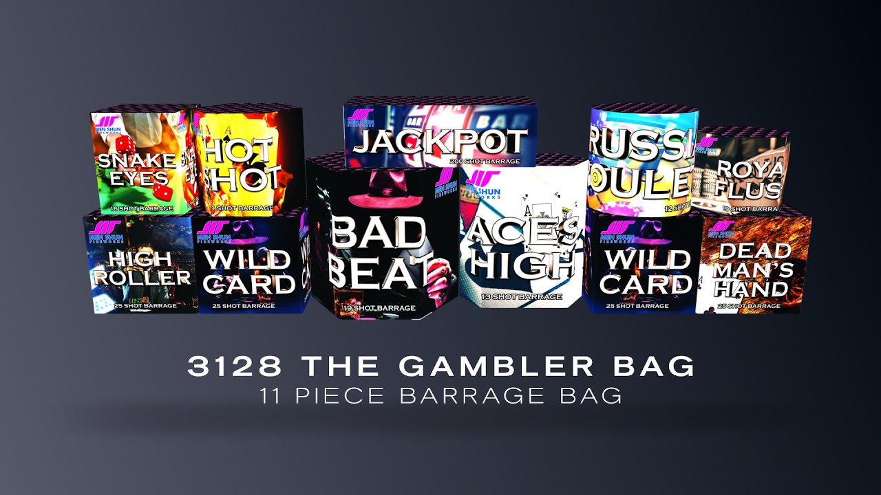 Men Shun Fireworks - 3128 Gambler 11 Piece Barrage Bag