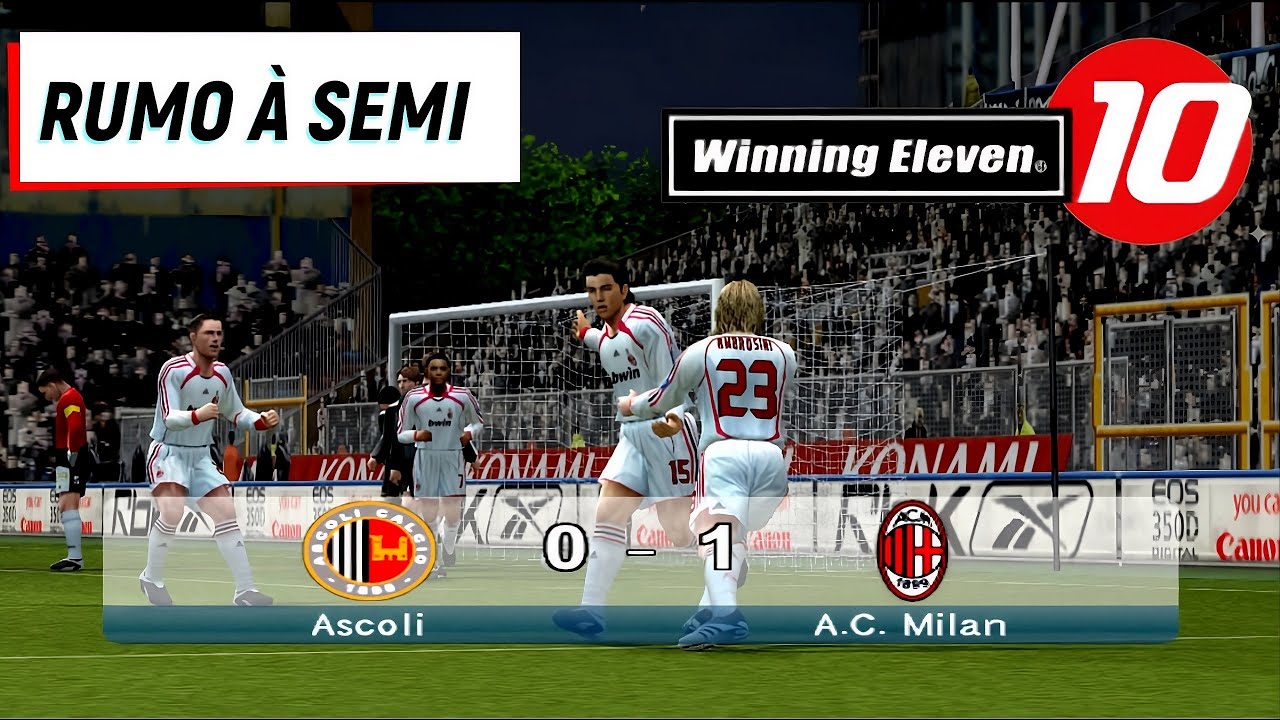 Winning Eleven 10 - Ascoli x Milan | (D2 Cup Quartas de Final) PS2 #7