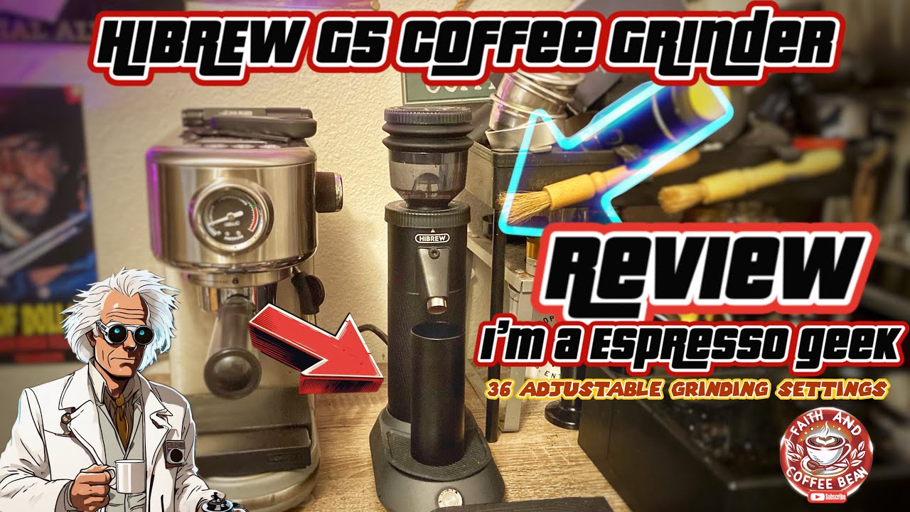 HiBREW G5 Coffee Grinder Review Best Compact Budget Espresso Forward Home barista set up H10B IMS￼