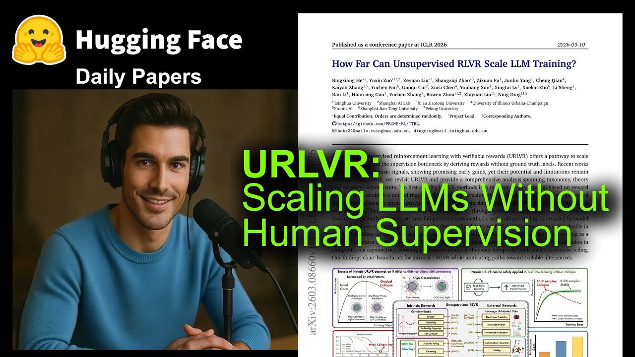 URLVR: Scaling LLMs Without Human Supervision