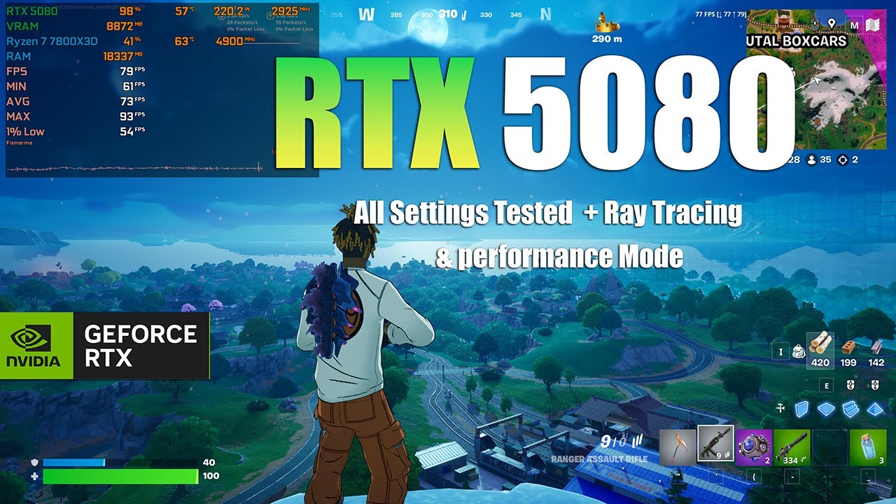 RTX 5080 : Fortnite - All Settings tested