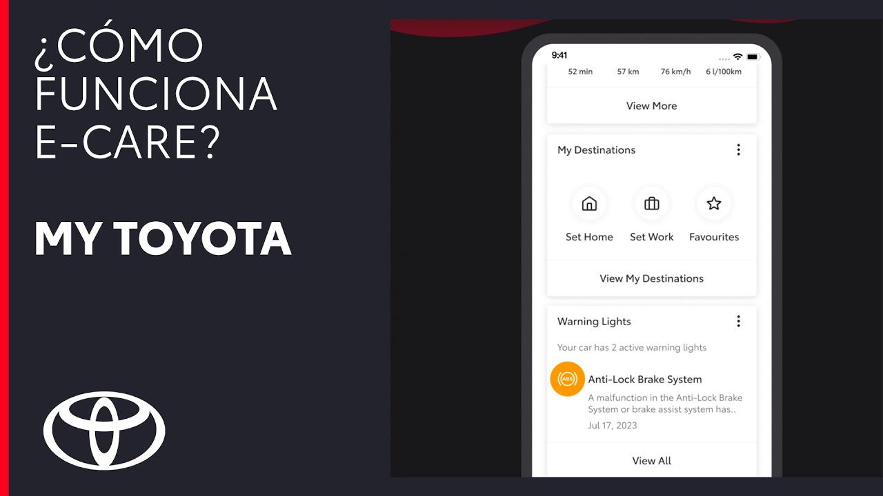 ¿Qué es la funcionalidad e-care? | My Toyota App